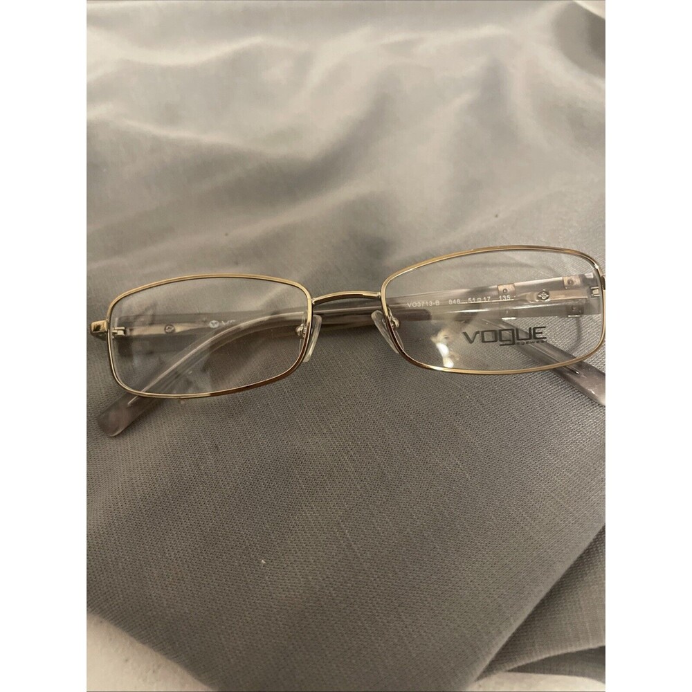 Vogue Eyeglasses VO 3713 Pearl Silver With Bling Frames Flex Hinges NEW